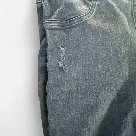 Small Black distress Spanx Shape wear capri denim jeggings - Picture 5 of 9